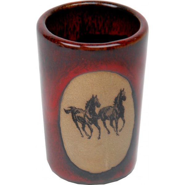 Double Running Horse Shot Glass