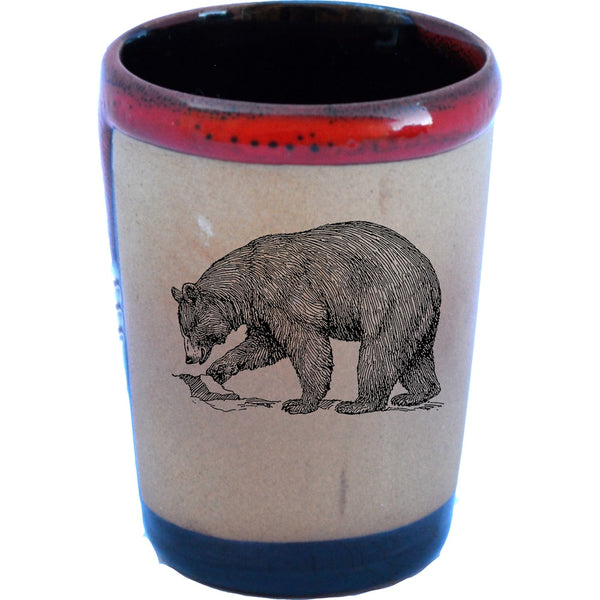 Fishing Bear Shot Glass