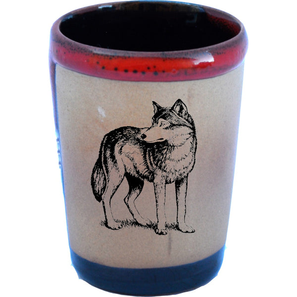 Standing Wolf Shot Glass