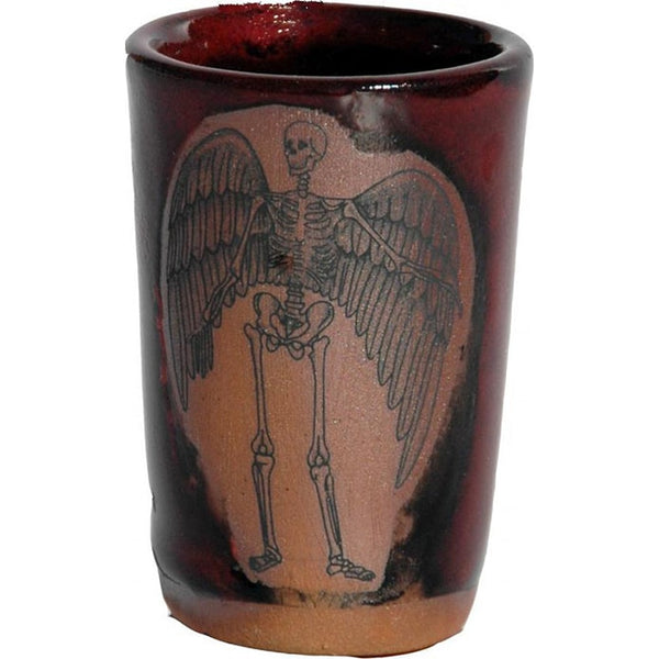 Winged Skeleton Shot Glass