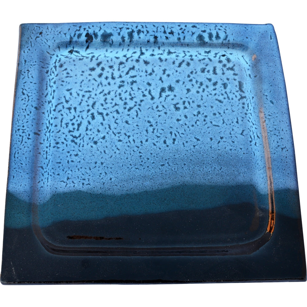 A Non-Pattern Glazed Square Dinner Plate