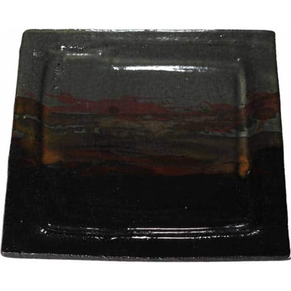 A Non-Pattern Glazed Square Salad Plate