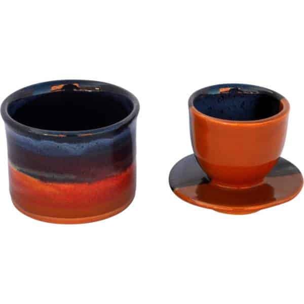 A Non-Pattern Glazed French Butter Keeper