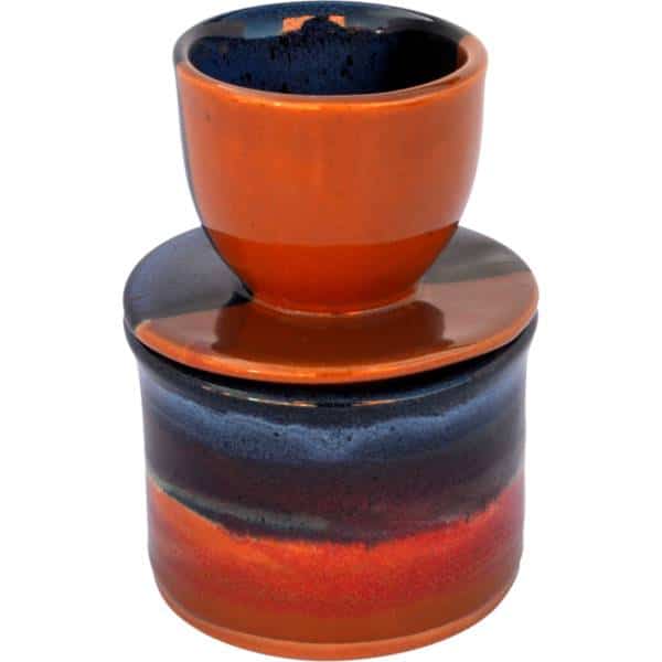 A Non-Pattern Glazed French Butter Keeper