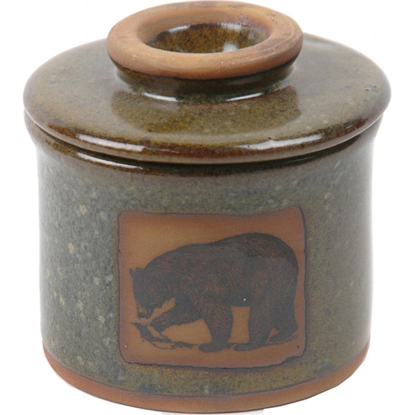 Fishing Bear French Butter Keeper