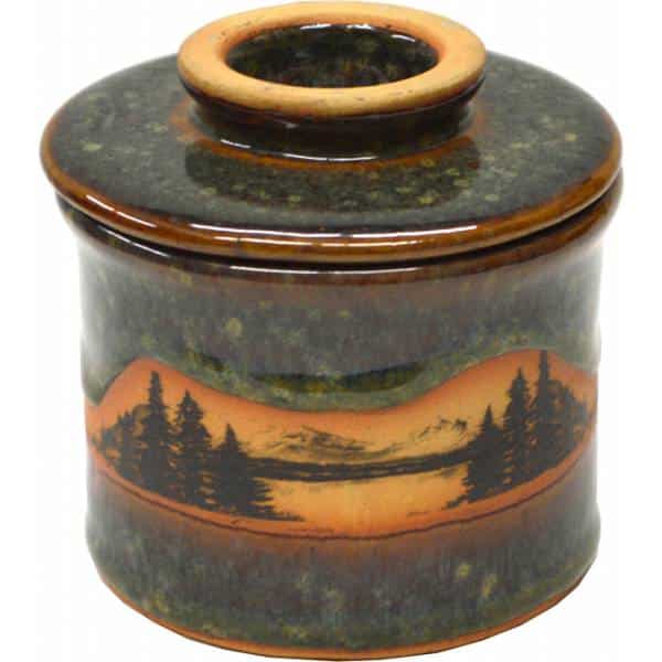 Mountain Scene French Butter Keeper