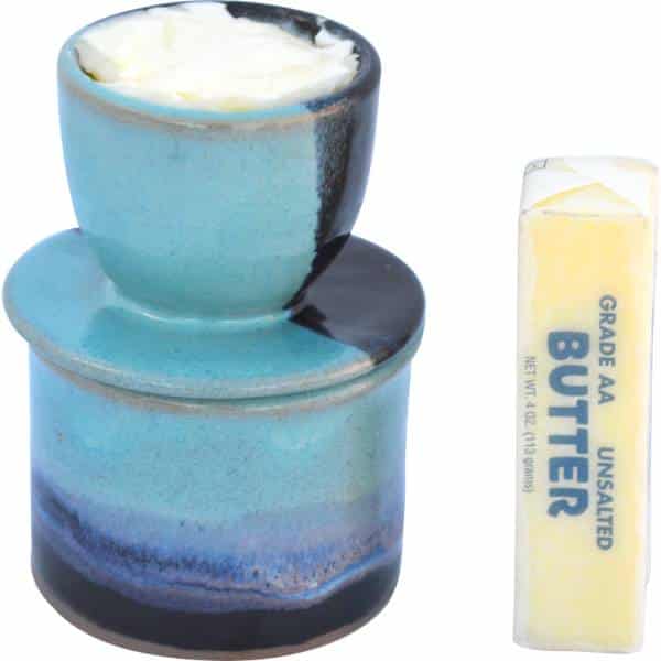 A Non-Pattern Glazed French Butter Keeper