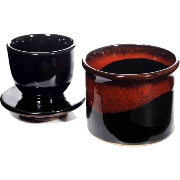 A Non-Pattern Glazed French Butter Keeper