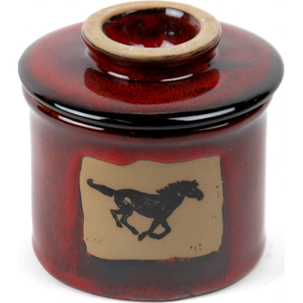 Running Horse French Butter Keeper