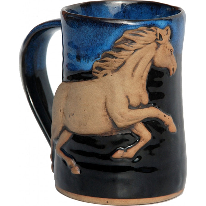 3-D Running Horse Tankard