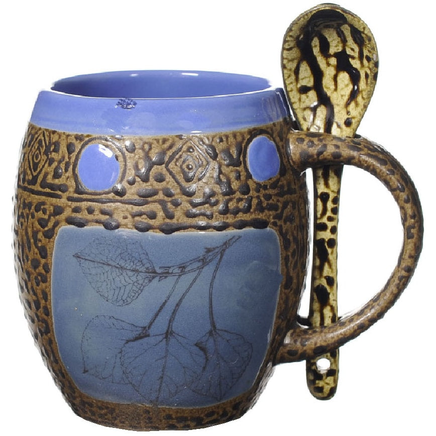 Aspen Leaf Mug with Spoon