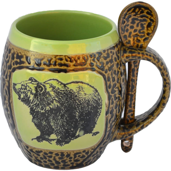 Grizzly Bear Mug with Spoon