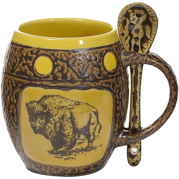 Bison Mug with Spoon