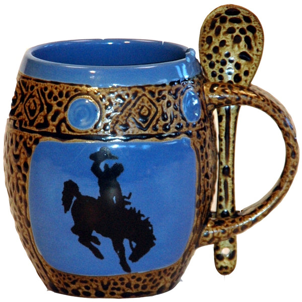 Bucking Bronco Mug with Spoon