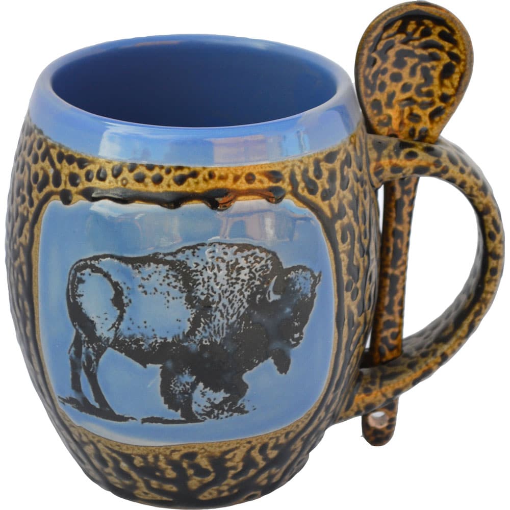 Buffalo Mugs with Spoons Box Set
