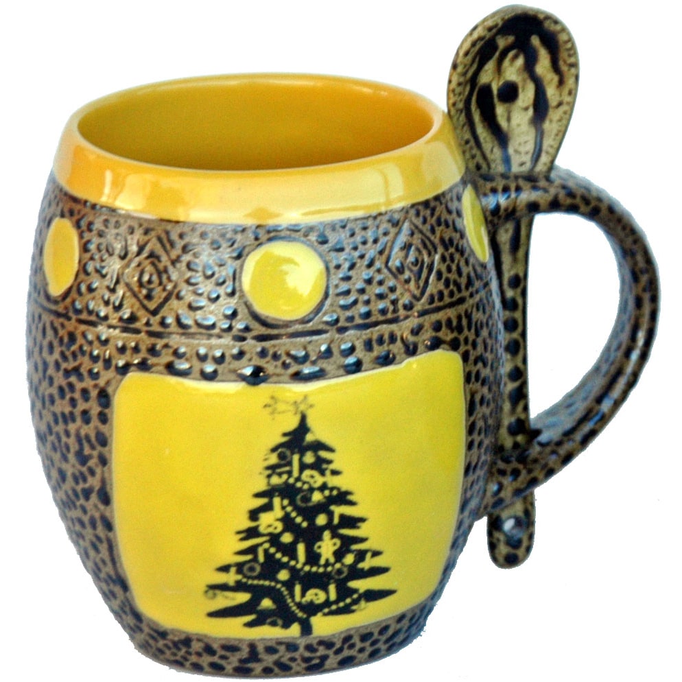 Christmas Tree Mug with Spoon