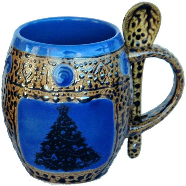 Christmas Tree Mug with Spoon