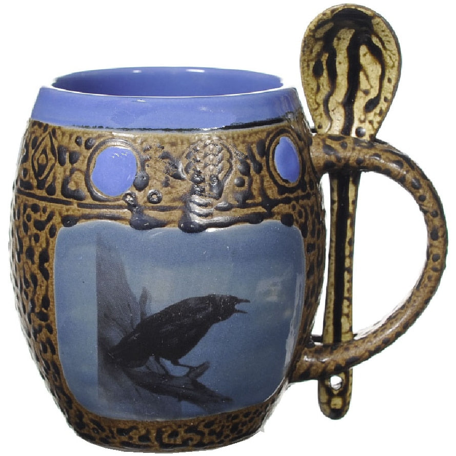Crow Mugs with Spoons Box Set