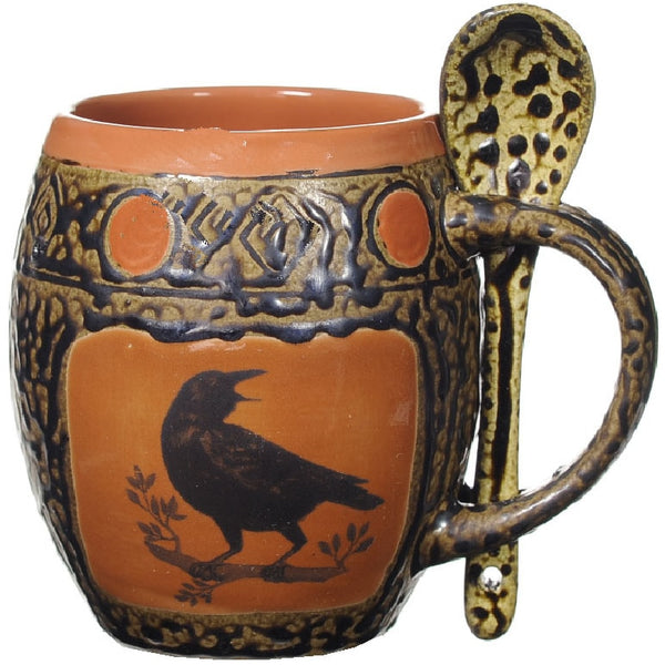 Crow #1 Mug with Spoon