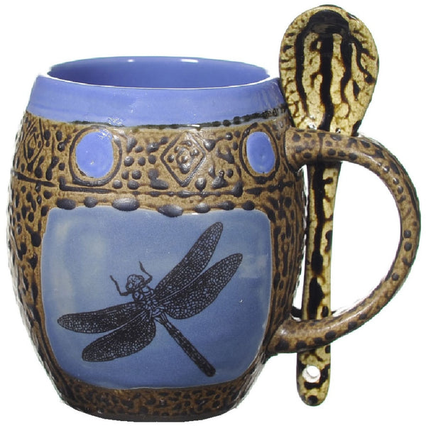 Dragonfly Mugs with Spoons Box Set
