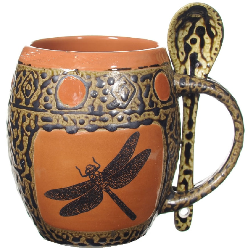 Dragonfly Mug with Spoon