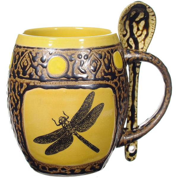 Dragonfly Mug with Spoon