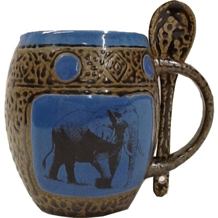 Elephant 2 Mug with Spoon