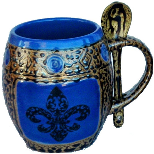 Fleur De Lis Mug with Spoon