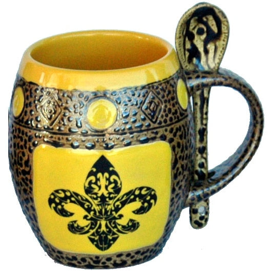 Fleur De Lis Mug with Spoon