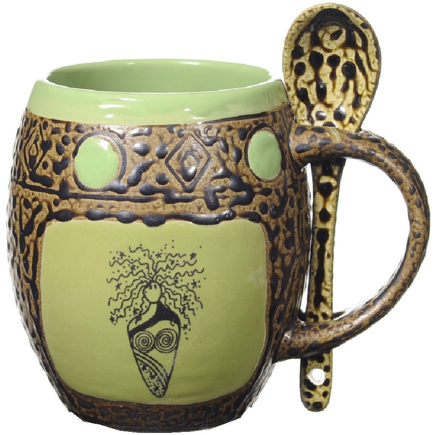 Goddess Mugs with Spoons Box Set