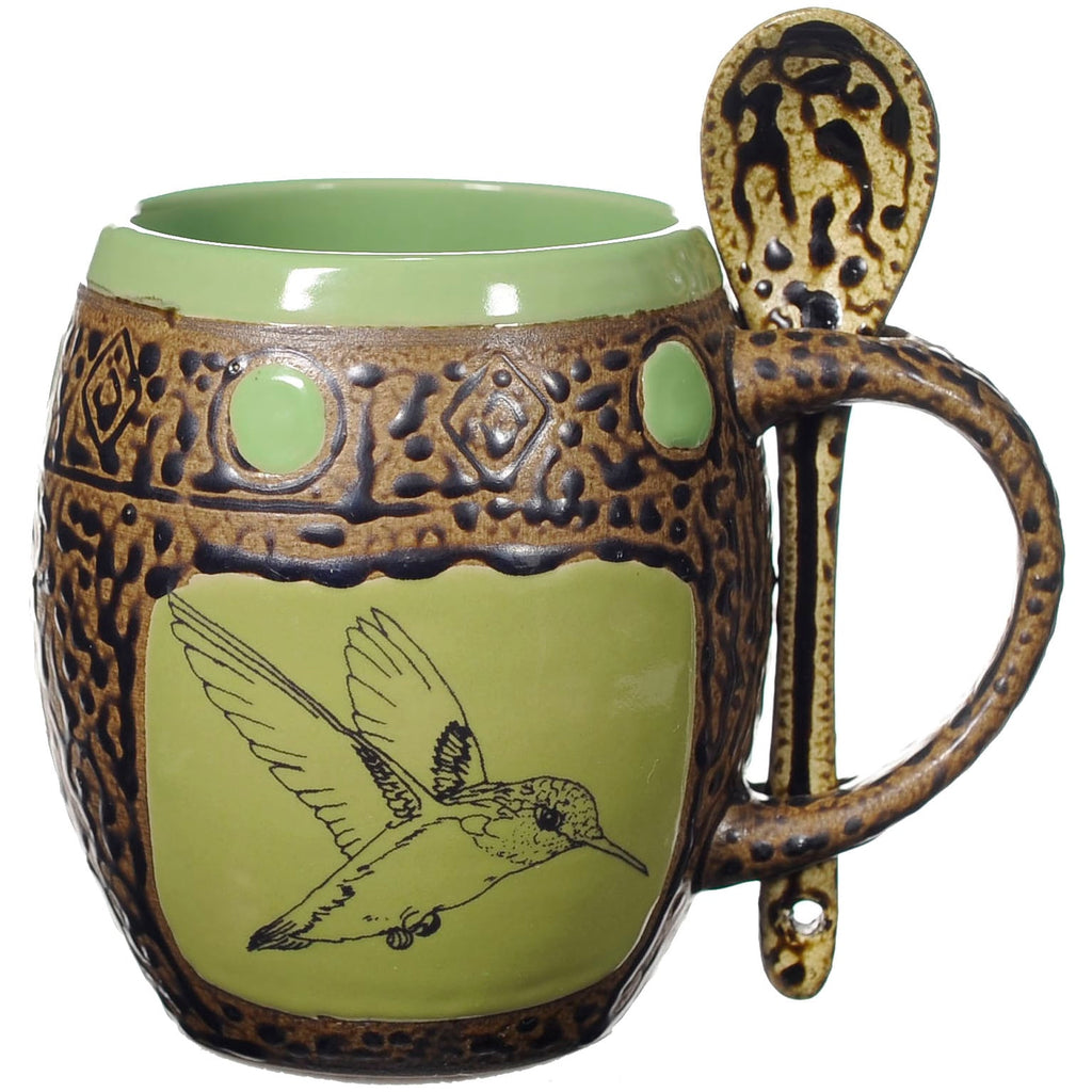 Hummingbird Mug with Spoon