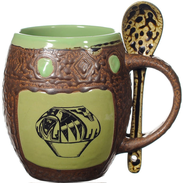 Indian Pots 2 Mug with Spoon