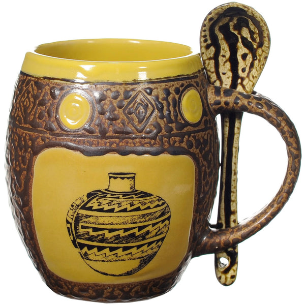 Indian Pots 3 Mug with Spoon