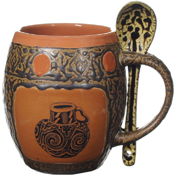 Indian Pots 4 Mug with Spoon