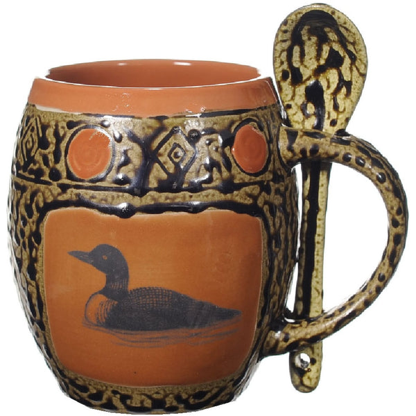 Loon Mugs with Spoons Box Set