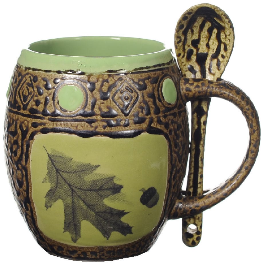 Oak Leaf 1 Mug with Spoon