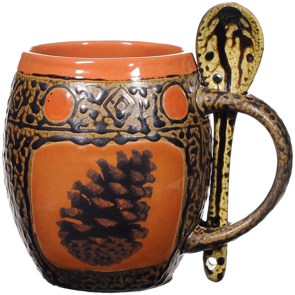 Pinecone 2 Mug with Spoon