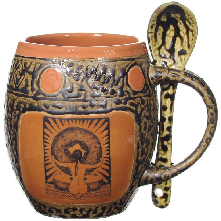 Praying Goddess Mug with Spoon