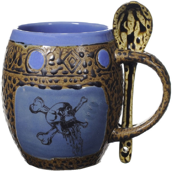 Puking Skull Mug with Spoon