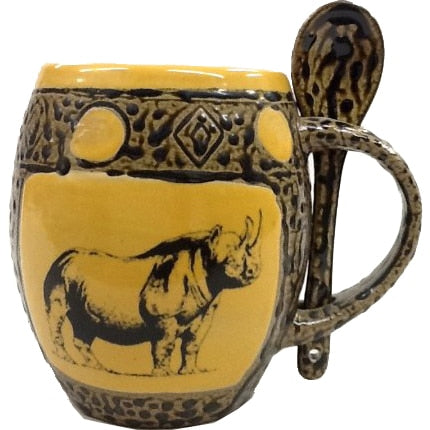 Rhino Mug with Spoon