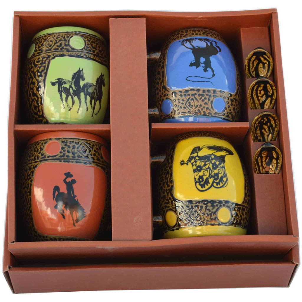 Rodeo Mugs with Spoons Box Set