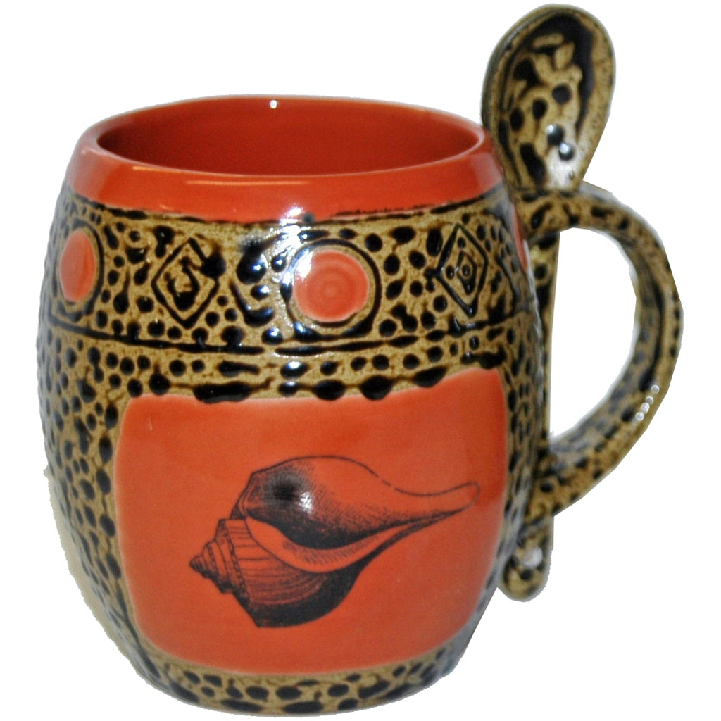 Shell Mugs with Spoons Box Set