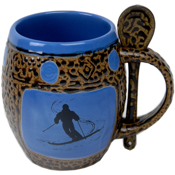 Skier Mug with Spoon