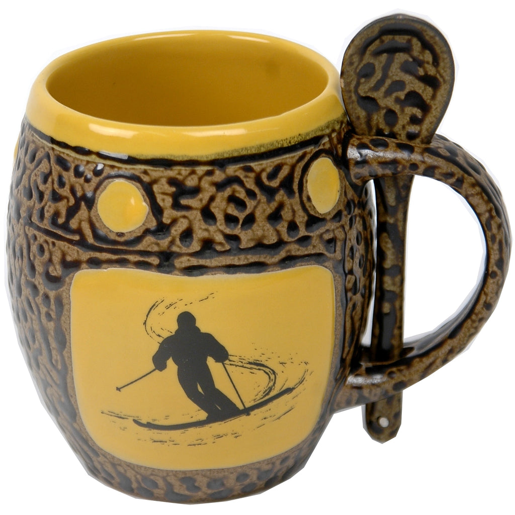 Skier Mug with Spoon