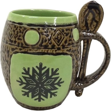 Snowflake #5 Mug with Spoon