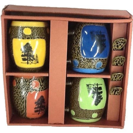 Trees Mugs with Spoons Box Set