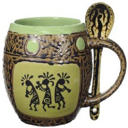 Trio Kokopelli Mug with Spoon