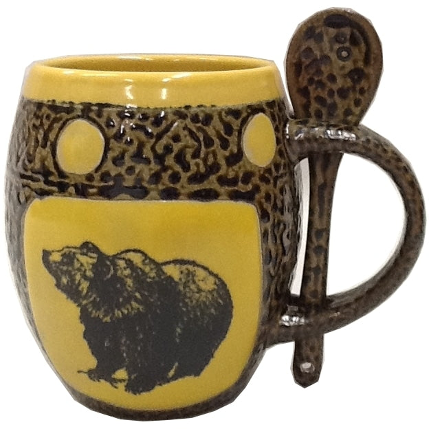 Bear Mugs with Spoons Box Set