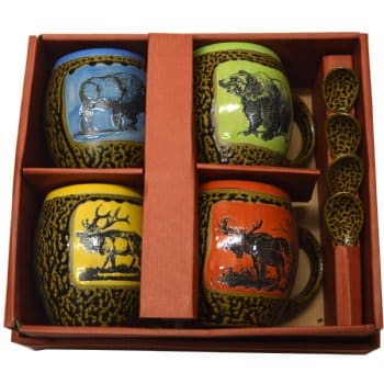 Wildlife 2 Mugs with Spoons Box Set