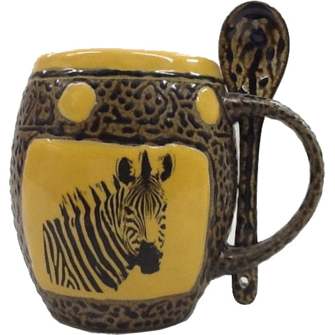 Zebra 2 Mug with Spoon
